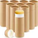 10 Pcs 75g/2.5oz Paperboard Deodorant Tubes Refillable Cardboard Tubes Empty Solid Perfume Container Lotion Sticks Jars for DIY Cosmetic Samples Deodorant - Brown
