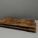 QEEIG Floating Shelves Wall Shelf 24 inches Long Farmhouse Bathroom Decor Bedroom Kitchen Living Room Wall Mounted 24 x 9 inch Set of 2, Rustic Brown (008-60BN)