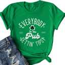 St Patricks Day Shirt Women Prone to Shenanigans and Malarkey Tshirts Shamrock Graphic Tee Tops (XL)