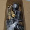 39619 Bathtub Matte Black Shower Knob 3 Piece Replacement Kit and Shower Stem for Price Pfister Verve, Shower Faucet Handle Rebuild Trim Kit, Includes 12H-2H, 12H-2C, 12H-18D Stems, and Flange Base