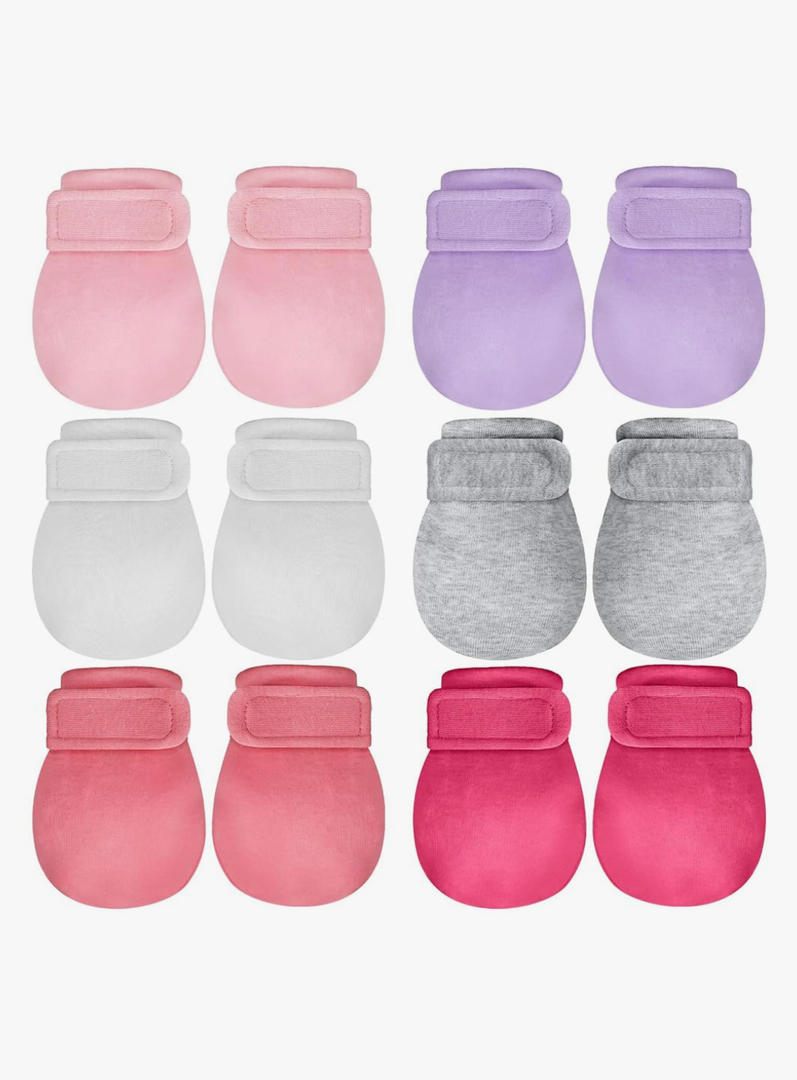 Adjustable Baby Mittens No Scratch Newborn Cotton Breathable Gloves Warm Baby Mitts for Boys Kids