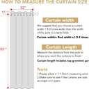 H.VERSAILTEX Room Darkening Curtains for Bedroom Thermal Insulated Living Room Curtains 102 Inch Long Grommet Privacy Protection Window Curtain Panels/Drapes for Nursery, 2 Panels, Ivory
