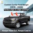 EcoNour Windshield Sunshade Compatible for Ford Ranger 2019-2024 2025 2026, Sun Visor for Front Windshield & Window Sun Shade Cover, UV Heat Blocker & Protector, Car Accessories