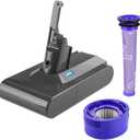 energup Replacement for Dyson V8 SV10 Battery Compatible with V8 Animal/Absolute/Motorhead/Fluffy Handheld Cordless Vacuum Cleaner Li-ion Dyson Replacement Battery 215681