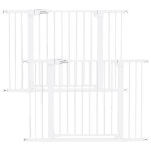 Babelio Baby Gate, 29-48 Inch Auto Close Pet Gate PressGuard P7, Easy Install Pressure-Mounted Safety Gate, Extra Wide Pet Gate for Stairs and Doorways, 2 Pack White