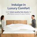 King Size Flat Sheet - Hotel Quality Top Flat Bed Sheet Only - Ultra-Soft, Comfy, Breathable & Cooling - Fade & Wrinkle Free - Easy-Care, Stain & Shrink Resistant Bedding - Easy-Fit & Oeko-Tex - White