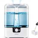 CHIVALZ Humidifiers for Bedroom Large Room, 6L Cool Mist Top Fill Humidifier with Essential Oil Diffuser, 26dB Quiet Ultrasonic Humidifier for Baby Nursery Plants, 50H Runtime Night Light 1 Pack White