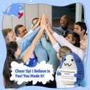 3 x ddLUCK Positive Gifts for Women Men, Birthday Graduation Teacher Appreciation Gifts for Girls Friends Teens Coworker, Emotional Inspirational Support Cheer Up Handmade Crochet Shark Office Desk Decor