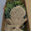 Set of 2 Mini Christmas Tree, 12 in Pre-lit Tabletop Xmas Decorations with 8 Warm LED Lights, Battery Operated with Timer, Burlap Base Artificial Pine Tree for Indoor Desk Office Dorm (Spruce)