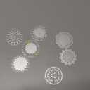 8 Pcs Metal Die Cuts Set, Round Lace Flower Border Cutting Dies Cut Stencils for Card Making Template Scrapbooking Photo Album Decorative Embossing Paper Dies for DIY Stamps Cards Making Craft Dies