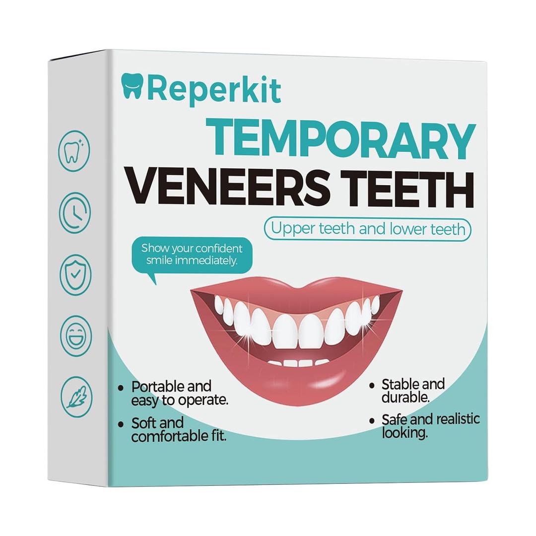 Temporary Snap on Veneers, Natural Looking False Teeth Dentures for Men and Women, Comfortable Fit for Upper and Lower