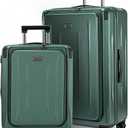 LOUIS KAISER Carry On Luggage, 20 Inch Top Opening Aluminum Frame Lightweight Airline Approved ABS+PC Hard Shell Suitcases with Silent Wheels, TSA Lock, Front Pocket & Wet-dry Separated Six-piece Set