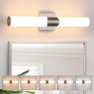 Modern Wall Sconce 22 Ihch Brushed Nickel Bathroom Sconces LED Wall Lighting Fixtures with Acrylic Shade Hardwired Long Vanity Lights Over Mirror for Bedroom Living Room Hallway (22.2 Inch-1 Pack)