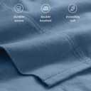 Bare Home Organic Cotton Flannel Sheet Set - Queen Size - 100% Cotton - Double Brushed for Extra Softness & Comfort - Warm, Cozy, and Durable - Breathable - Bed Sheets (Queen, Coronet Blue)