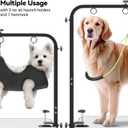 Adjustable Dog Grooming Arm for Table: 42'' Height, 27''39'' Width, Clamp Fits Up to 2.76'', with Hammock & 2 Nooses Portable Pet Grooming Station for Nail Trimming, Cats & Dogs at Home