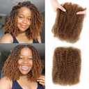 Afro Kinkys Bulk Human Hair 10 Inch 50g/Bundle Brown Afro Kinky Bulk 100% Human Hair Loc Extensions Marley Twist Brainding Hair (30#)