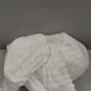 NEWCOSPLAY Super Soft Throw Blanket White Premium Silky Flannel Fleece 3D Ribbed Jacquard Lightweight Bed Blanket All Season Use (White Ribbed, Throw(50"x60"))