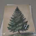 2 x ECGER Christmas Decorations Vintage Wall Art - Fir Tree Retro Print Winter Decor, Holiday Forest Art Pictures Decoration for Home, Living Room, Office (UNFRAMED, 11x14In)