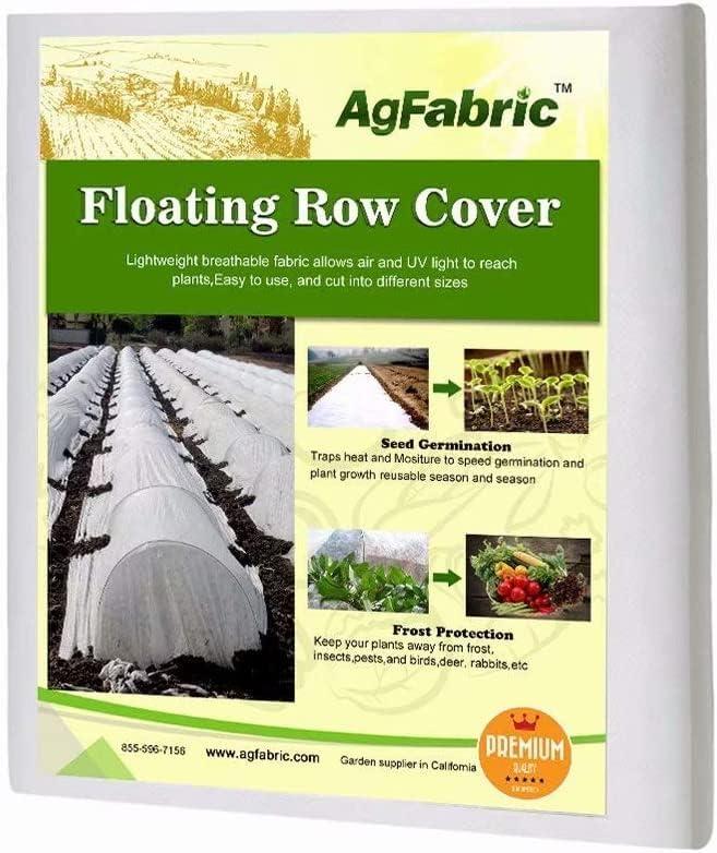 Agfabric Plant Covers Freeze Protection 10'x100' 0.55oz Frost Blankets for Plants Plant Frost Protection Covers Garden Winter Frost Pests Protection,White (10'x100', 0.55oz)