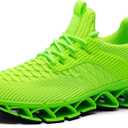 Mens Slip on Walking Running Shoes Blade Tennis Casual Fashion Sneakers Comfort Non Slip Work Sport Athletic Trainer (Green, 12)