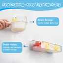 4-Pack Plastic Bath Toy Storage for Bathtub  Bath Toy Holder Organizer with Scoop, Clear Bathtub Toy Storage Shower Caddy for Kids & Baby