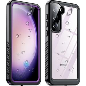 for Samsung Galaxy S23 Case,Waterproof Built-in Lens & Screen Protector[Full Body Shockproof][12 FT Military Drop Proof][Dustproof][IP68 Underwater] Case for Galaxy S23 5G-Purple