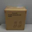 Automatic Dog Cat Feeder and Water Dispenser Gravity Food Feeder and Waterer Set with Pet Food Bowl for Small Medium Dog Puppy Kitten, Large Capacity 1 Gallon x 2 (Green)