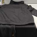 Aleumdr Women's 2 Piece Outfits Lounge Set Mock Neck Long Sleeve Sweatshirt With Wide Leg Pants Sweatsuit Fall 2025 (Black), S