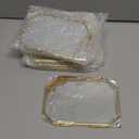 Spiareal 8 Pcs Octagon Glass Pressed Flower Frame 4 x 6 Inch Double Clear Hanging Floating Frame with Chain Gold Geometric Herbarium Glass wall Picture for Dried Flower Plants Home DIY Wall Decor