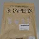 SHAPERX Women's Shapewear Bodysuit Smoothing Tummy Control Body Shaper with Adjustable Straps Comfortable Mid-Thigh Shorts (Medium)