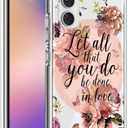 HONNKY for Samsung Galaxy A54 5G Case,Slim Flexible TPU Bumper Shockproof Protective Phone Case Cover for Galaxy A54 Case 6.4 inch(Flower)