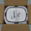 4 Pack White Ceramic Spoon Rest for Stove Top, Durable Spoon Rest Set with Metal Holder, Heat-Resistant Cooking utensils Rest, Large Spoon Rest for Kitchen Counter, Modern Farmhouse Kitchen Dcor