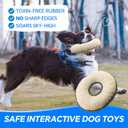 Soft & Safe Dog Flying Disc, 10 Inch Bite-Resistant Dog Toy for Medium Large Dogs, Gentle on Teeth, Waterproof, Anti-Dust, Outdoor Fetch Training Water Toy (Brown)