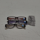 Reading Glasses Blue Light Blocking, 3-Pack Reading Glasses for Women with Comfort Spring Hinges, Anti UV/Glare Readers 4.00