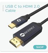 WARRKY 4K DisplayPort to HDMI Cable [UHD, Metal Case, Nylon Cable] 6FT Unidirectional Display Port 1.2 Source to HDMI 1.4 Screen, DP to HDMI Compatible for Computer, NVIDIA, AMD, Dell, Lenovo, Monitor