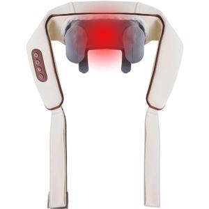 Neck Massager with Heat,Therapexa Neck & Shoulder Massager,6D Shiatsu Back Massager for Pain Relief Deep Tissue,Massager for Leg, Muscle Soreness(Khaki)