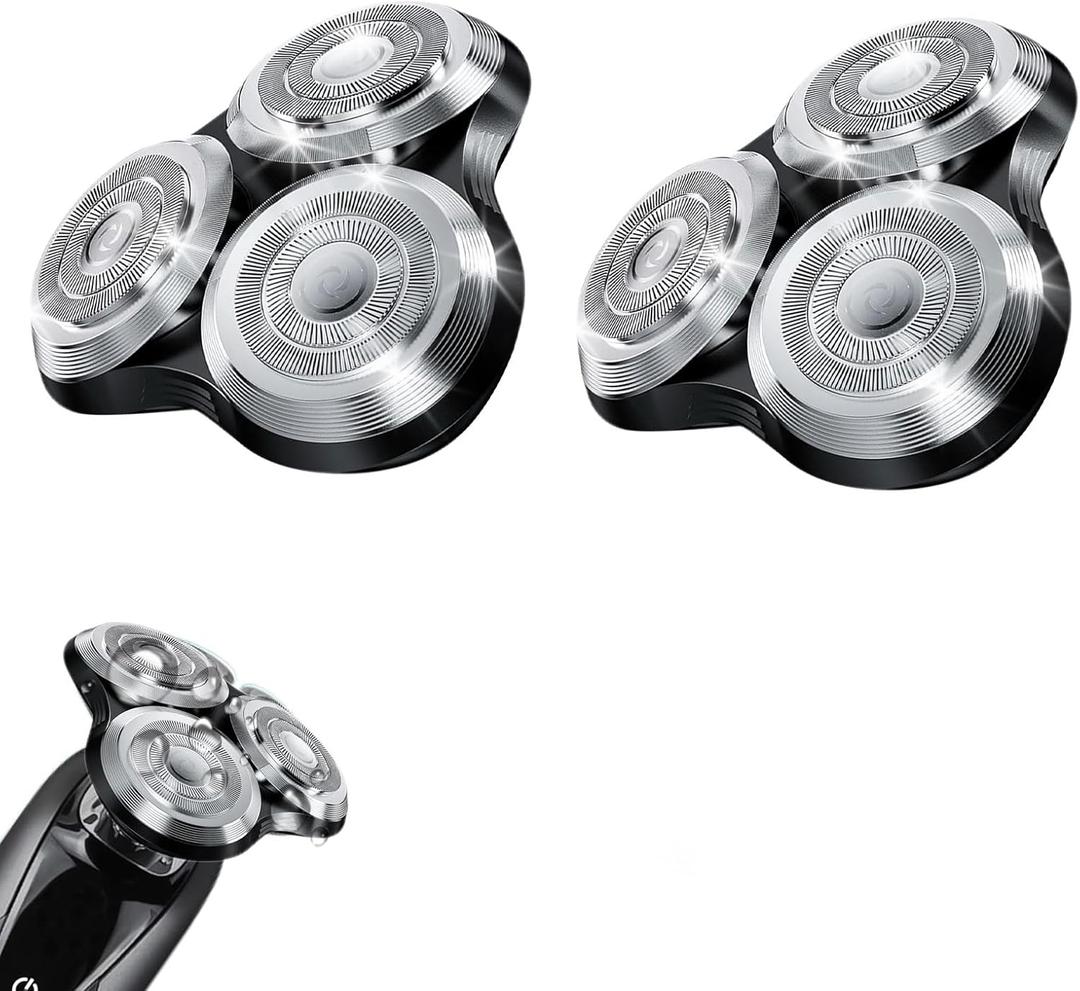 New Upgrade SH90 Replacement Shaver Heads Compatible with Philips Norelco Series 9000 (S9000) Shavers Replacement Heads (SILVER(2pcs))