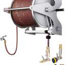 Heavy Duty Garden Hose Reels For Outside, 1/2 in X 100 ft Hose Reel Wall Mount, with 7-Pattern Nozzle & 3 -High-Pressure Pattern Nozzle, for Watering Plants And Lawn, Car Washing, Patio And Pet