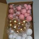 48 Pcs Cake Topper Decorations - Balloon Cupcake Toppers, Foam Balls for Birthday Party Wedding Cake Decorating (Rose Gold, Pink, White, Gold)