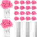 66-Pack Silk Hydrangea Flowers, Artificial Flowers Heads with 66pcs Stems, Full Hydrangea Flowers for Home Decor/Wedding/Christmas/DIY/Party/Garden [Rose Pink]