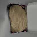 FESHFEN Light Blonde Wavy Layered Wig with Curtain Bangs for Women, 20 Inch Long Synthetic Natural Looking Middle Part Hair Wig For Costume Party Daily Use