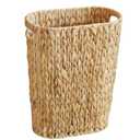 Wicker Trash Can,Bathroom Trash Can,Water Hyacinth Wicker Waste Basket for Bathroom,Handwoven Narrow Small Waste Basket for Bedroom,Office,5 Gallon