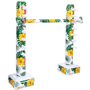 Blueweenly Hawaiian Inflatable Limbo Game 59 Inch Luau Party Games Palm Leaf Aloha Inflatable Decorations Fun Limbo Stick for Party Pole for Adults Tropical Indoor Outdoor Birthday Beach Pool, Large