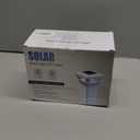 Sumaote Solar Post Lights, 6000K Cold White Solar Post Cap Light Fits 4 x 4 Wood, 3x3 & 4x4 PCV/Vinyl Fence Posts Outdoor Deck Light for Garden Yard Railing, IP65 Waterproof, Black Shell, 4 Pack