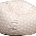 Big Joe Classic Bean Bag Chair, Mini Clouds Oat Smartmax, Durable Polyester Nylon Blend, 2 feet Round (Single)