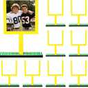 8 Pcs Football Goal Post Table Centerpieces Football Party Decorations 4 x 6 Inch Wooden Photo Frame Rugby Goal Post Accessories for Table Centerpieces with Base for Sport Games Fans Birthday Supplies