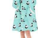 American Trends Blanket Hoodie Cozy Warm Oversized Blanket Sweatshirt Sherpa Wearable Blanket Gifts for Women (Siamese Cat) Kids