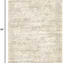 5x7 Area Rugs Beige Low Pile Indoor Washable Trendy Faded Style Rugs for Bedroom Living Room Dining Room Foldable Non-Slip Thin Print Home Office Mat