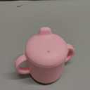 Silicone Sippy Cups for Baby, Toddler Training Cup with Handles and Spout Lid, Infants Spill Proof Straw Cup 5oz, 6 months+ (Pink)