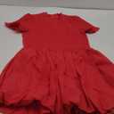 LuFeng Womens Short Sleeve Cut Out Bubble Tank Dress Mock Neck Ruffle Y2k Mini Bodycon Party Club Dresses (Small, Red)